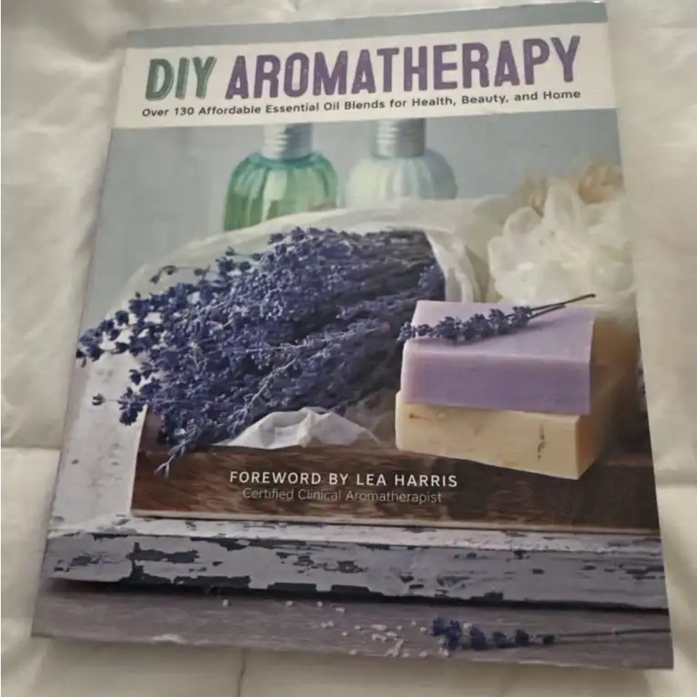DIY Aromatherapy Book with Lavender and Cream Cover
